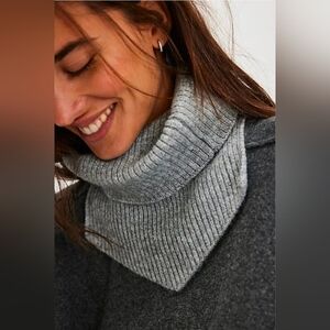 NWOT! Free People,Forever Winter Knit Neck Warmer, Grey